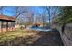 Inviting backyard with a refreshing pool, wooden fence, and storage shed at 557 Mccullough Rd, Stockbridge, GA 30281