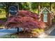 Swanton Hill community entrance, featuring a large Japanese Maple tree and brick building at 111 Swanton Hill Ct, Decatur, GA 30030