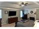 Main bedroom with fireplace and ample closet space at 1025 Charleston Trce, Roswell, GA 30075