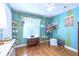 Bright bedroom featuring colorful walls and decor, and hardwood floors at 27 Danbury Hill # Coweta, Sharpsburg, GA 30277