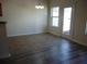 Dining area with tile flooring and access to backyard at 52 Providence Oak Ct, Lawrenceville, GA 30046