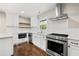 Modern kitchen with white cabinets and stainless steel appliances at 2873 Sylvan Rd, East Point, GA 30344