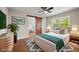 Main bedroom with barn door and en-suite bathroom at 2873 Sylvan Rd, East Point, GA 30344