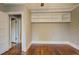 Bedroom with hardwood floors and neutral paint at 31 N Broad N St, Porterdale, GA 30014