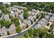 Aerial view of neighborhood with street view at 255 Kendemere Pointe, Roswell, GA 30075