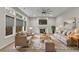 Spacious living room with many windows, a ceiling fan, fireplace, and comfortable seating at 147 Stargaze Rdg, Canton, GA 30114