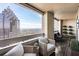 Private balcony offering city views and seating area at 75 14Th St # 3640, Atlanta, GA 30309