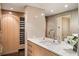 Spa-like bathroom with marble countertops and modern fixtures at 75 14Th St # 3640, Atlanta, GA 30309