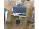 Aerial view of backyard featuring trampoline, patio and fenced in yard at 1255 Silverstone Trl, Jonesboro, GA 30238