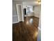 Dining room with dark hardwood floors and neutral walls at 4129 Pepperdine Dr, Decatur, GA 30034