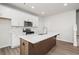 Stylish kitchen equipped with stainless steel appliances, a marble backsplash, and a functional island at 40 Spirea Way, Auburn, GA 30011