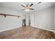 Bedroom with wood floors and a ceiling fan at 1238 Sandy Creek Rd, Fayetteville, GA 30214