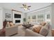 Living Room features a fireplace and bay windows at 1238 Sandy Creek Rd, Fayetteville, GA 30214