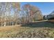 Peaceful lakefront property with wooded area and seasonal colors at 6740 Mountain Lake Ln, Cumming, GA 30028