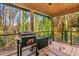 Screened porch with grill and wooded views at 241 Hembree Drive, Canton, GA 30115