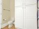Bathroom featuring a toilet, towel rack, and built-in storage at 271 Brooks Rackley Rd, Dallas, GA 30157
