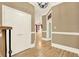 Hallway with neutral paint, white trim, and hardwood floors at 271 Brooks Rackley Rd, Dallas, GA 30157