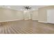 Large living room with hardwood floors, a ceiling fan, and neutral paint at 271 Brooks Rackley Rd, Dallas, GA 30157