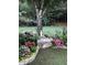 Serene garden with flowers and a buddha statue at 3554 Umatilla Sw Ln, South Fulton, GA 30331