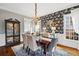 Elegant dining room featuring a statement wallpaper at 6220 Vickery Creek Rd, Cumming, GA 30040