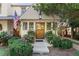 Inviting front door with stone steps and beautiful landscaping at 6715 Berkley Rd, Cumming, GA 30040