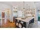 Modern kitchen featuring a large island and white cabinetry at 6830 Vickery Creek Rd, Cumming, GA 30040