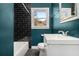 Stylish bathroom with modern fixtures and a window at 1723 Capistrana Pl, Decatur, GA 30032