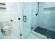 Clean bathroom with a walk-in shower and toilet at 1330 Lockwood Sw Dr, Atlanta, GA 30311