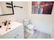 Powder room with modern vanity and toilet at 1330 Lockwood Sw Dr, Atlanta, GA 30311