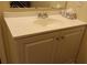 Bathroom vanity featuring a white sink, counter, and cabinet at 2562 Pendergrass Ct, Ellenwood, GA 30294