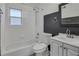 Clean bathroom with a tub, shower, and a vanity with a sink at 6940 Roswell Rd # E12, Atlanta, GA 30328