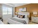 Comfortable bedroom with large window, natural light, neutral walls and tray ceiling at 142 Oakchase Park Ln, Hampton, GA 30228