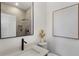 Modern bathroom with sleek fixtures, tiled shower, and contemporary design at 60 Newcastle Sw St, Atlanta, GA 30314