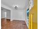 Bright dining room featuring hardwood floors and a modern chandelier at 2142 Cloverdale Se Dr, Atlanta, GA 30316