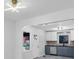 Renovated kitchen with gray cabinets and marble floors at 2142 Cloverdale Se Dr, Atlanta, GA 30316