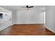 Bright living room features hardwood floors and ceiling fan at 2142 Cloverdale Se Dr, Atlanta, GA 30316