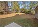 A serene backyard oasis with lush green grass and a mature tree line providing privacy at 90 Loudoun Dr, Covington, GA 30014