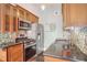 Well-equipped kitchen with stainless steel appliances, granite countertops, and mosaic backsplash at 908 Juniper Ne St # 205, Atlanta, GA 30309