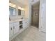 Double vanity bathroom with a walk-in shower at 5005 Dublin Dr, South Fulton, GA 30331