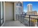 Private balcony with city views at 565 Peachtree Ne St # 1509, Atlanta, GA 30308