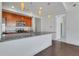 Open concept kitchen with breakfast bar and modern appliances at 565 Peachtree Ne St # 1509, Atlanta, GA 30308