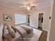 Bedroom featuring a ceiling fan, neutral color palette and two closets at 2005 Ocean Nw Dr, Atlanta, GA 30318