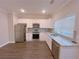 Kitchen with stainless steel appliances and white cabinets at 2005 Ocean Nw Dr, Atlanta, GA 30318