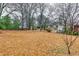 Backyard with trees, grass and neighboring houses at 4685 Ruby Ln, Forest Park, GA 30297