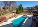 Inviting backyard oasis featuring a sparkling pool, hot tub, and lush landscaping for ultimate relaxation at 355 Clark Creek Pass, Acworth, GA 30102