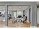 Open concept living space with kitchen and fireplace visible at 1900 Mornington Ln, Snellville, GA 30078