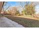 Large backyard with patio and mature trees at 3762 Elkridge Dr, Decatur, GA 30032