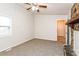 Bright living room with stone fireplace and carpet at 3762 Elkridge Dr, Decatur, GA 30032