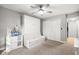 Spacious bedroom featuring a pull-out couch, and custom storage, perfect for guests or a home office at 6851 Roswell Rd # I18, Sandy Springs, GA 30328