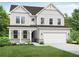 Two-story farmhouse-style home with covered porch and attached two-car garage at 67 Rocking Wood Vw, Dallas, GA 30157